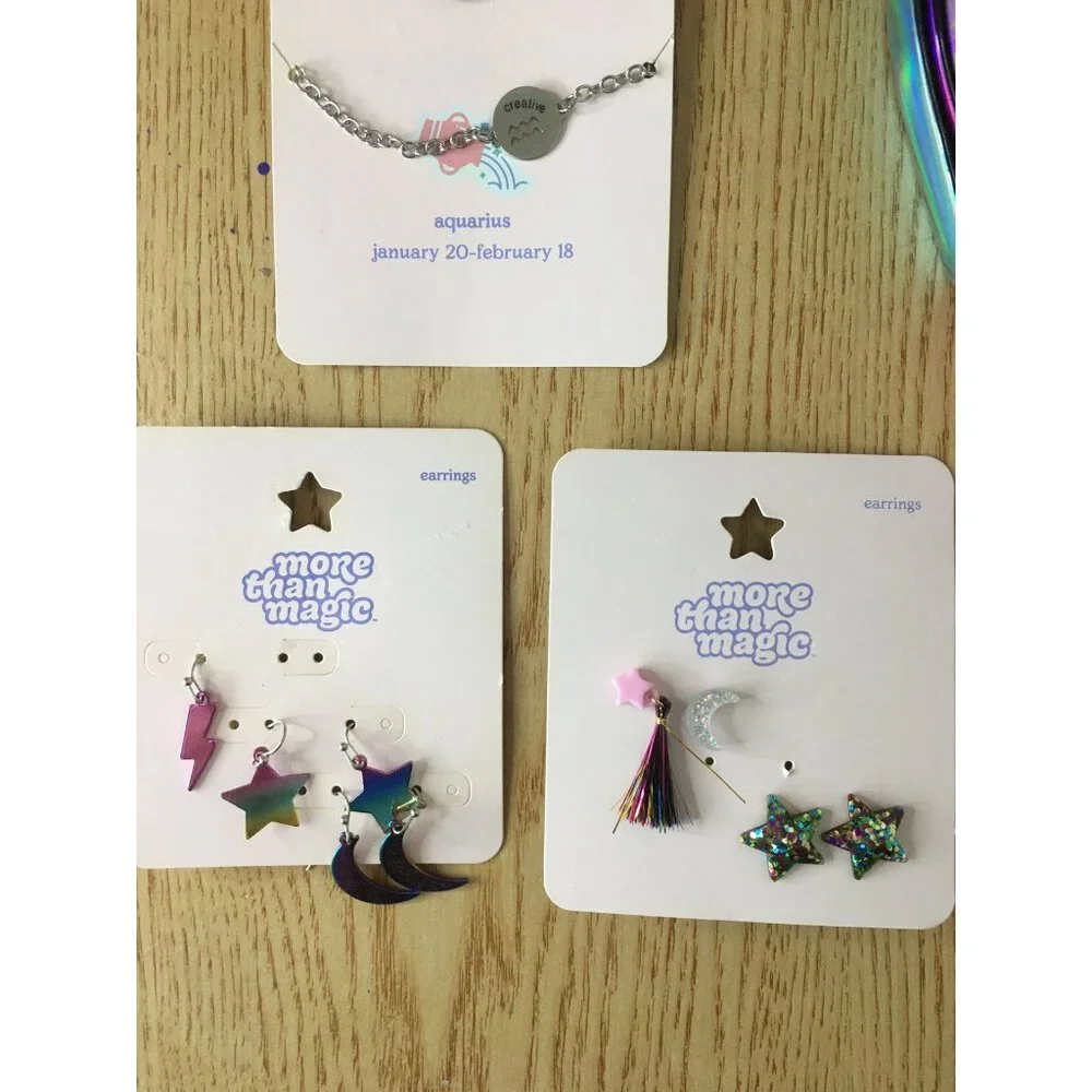 New Bundle Of 5 Girls Headbands Jewelry And Nail Stickers